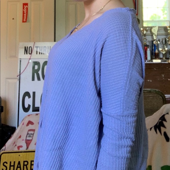 Urban outfitters waffle knit blue shirt - Picture 2 of 3